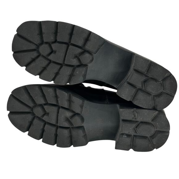 ALL BLACK Womens Chunk Links Lady Lugg Loafer EU 37.5 US 6 Purple Black Classic - Picture 8 of 12